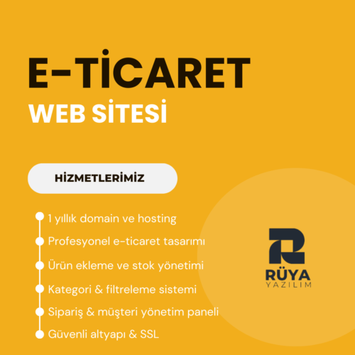 E-ticaret Web Sitesi